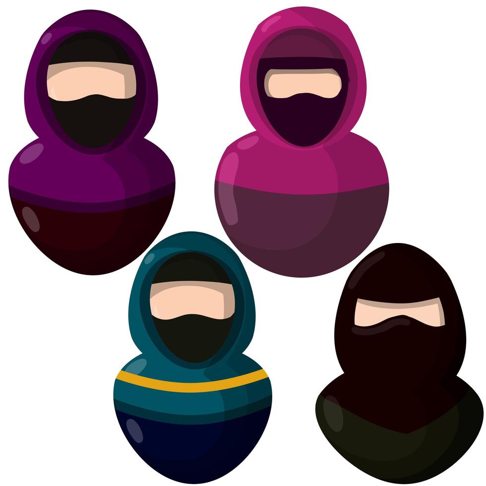 Arabische vrouw in niqab. vector