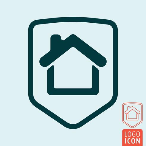 Veilige huis pictogram vector