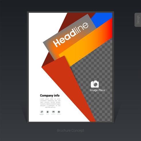 Creatieve kleurrijke zakelijke brochure, cover ontwerpsjabloon, flyer - vectorillustratie vector