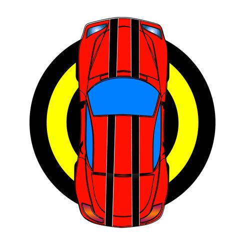 Rode sportwagen vector