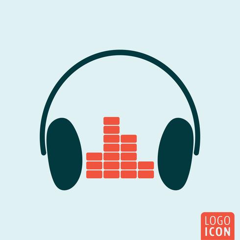 Hoofdtelefoon equalizer pictogram vector