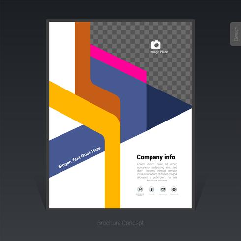 Geometrische kleurrijke bedrijfsbrochure, dekkingsontwerp, vlieger - Vectorillustratie vector