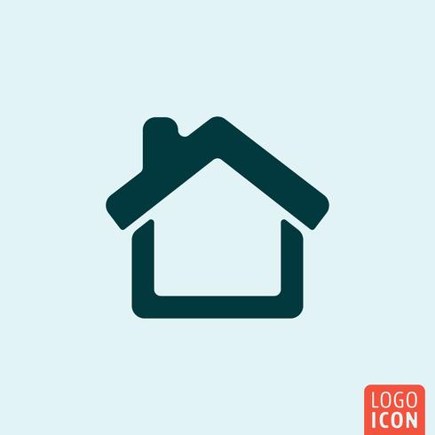 Home Icon minimaal ontwerp vector