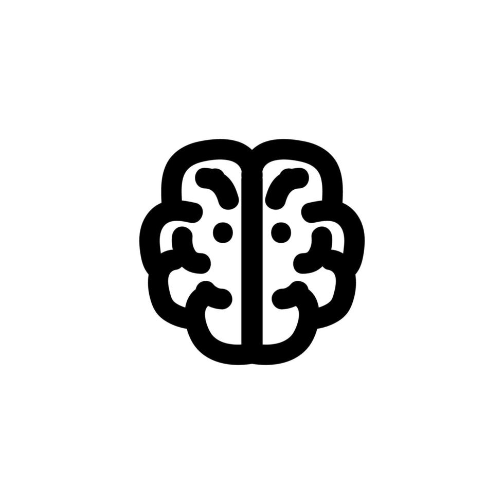 hersenen pictogram of logo geïsoleerde teken symbool vectorillustratie op witte achtergrond vector