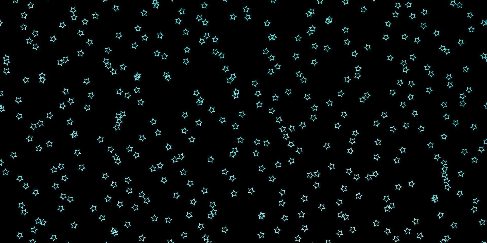 donkergroene vector achtergrond met kleurrijke sterren.