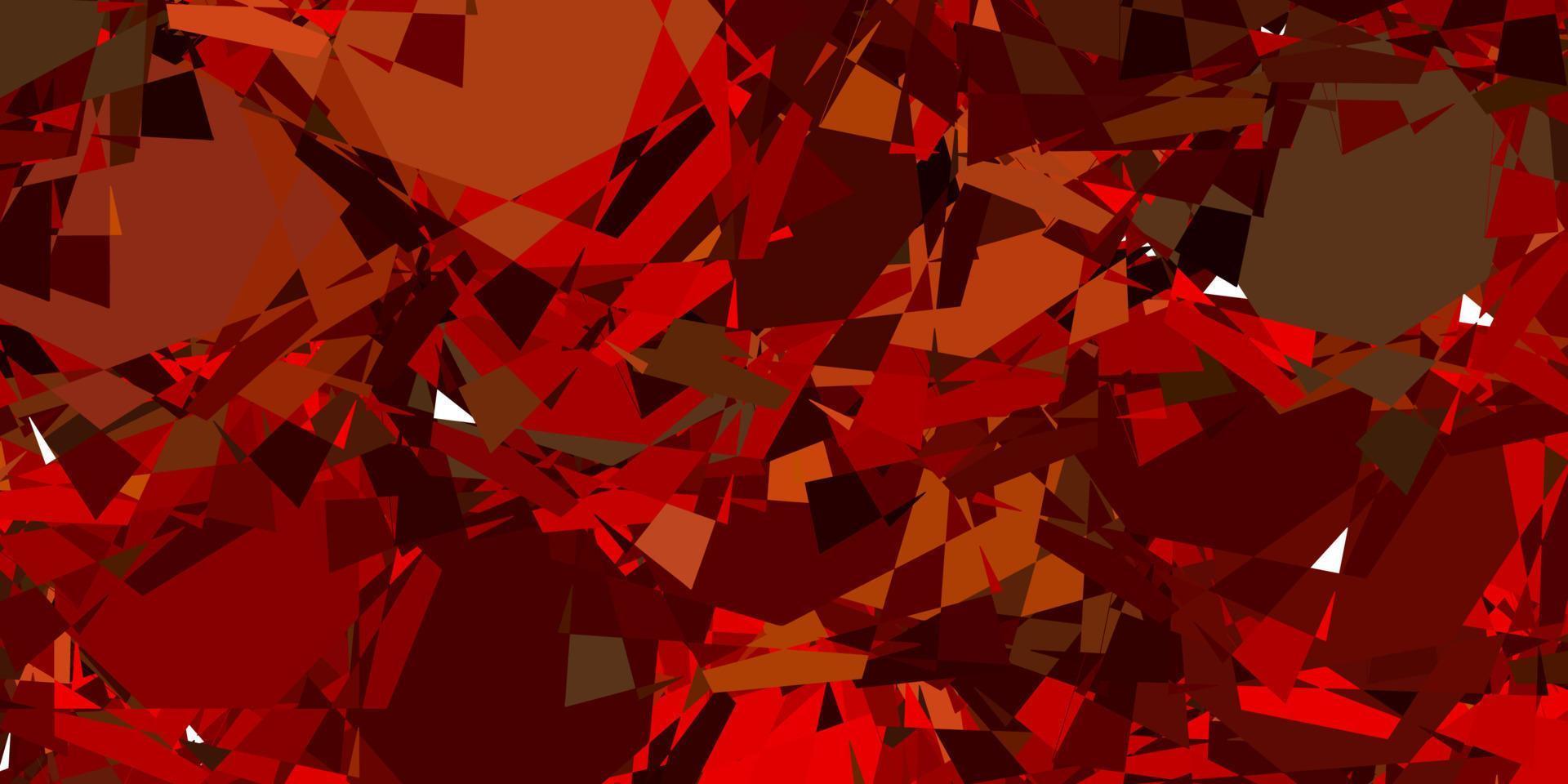 lichtgroen, rood vectorpatroon met veelhoekige vormen. vector