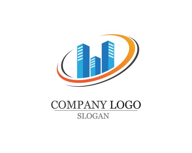 Appartement Logo ontwerp voor zakelijke corporate sign vector