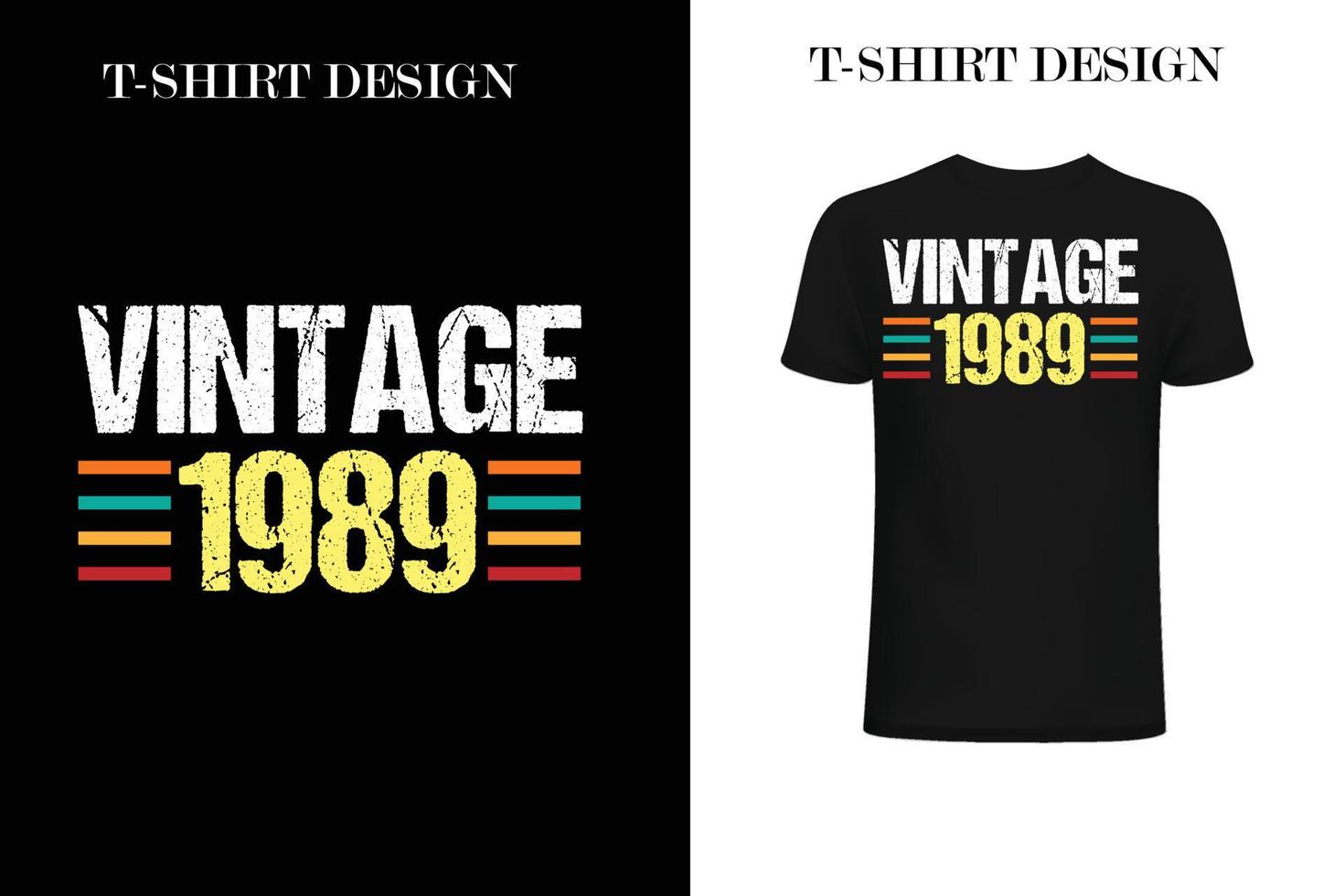 vintage 1989 t-shirt design.eps vector