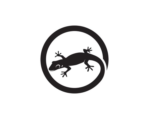 Hagedis Chameleon Gecko Silhouette zwarte vector 10