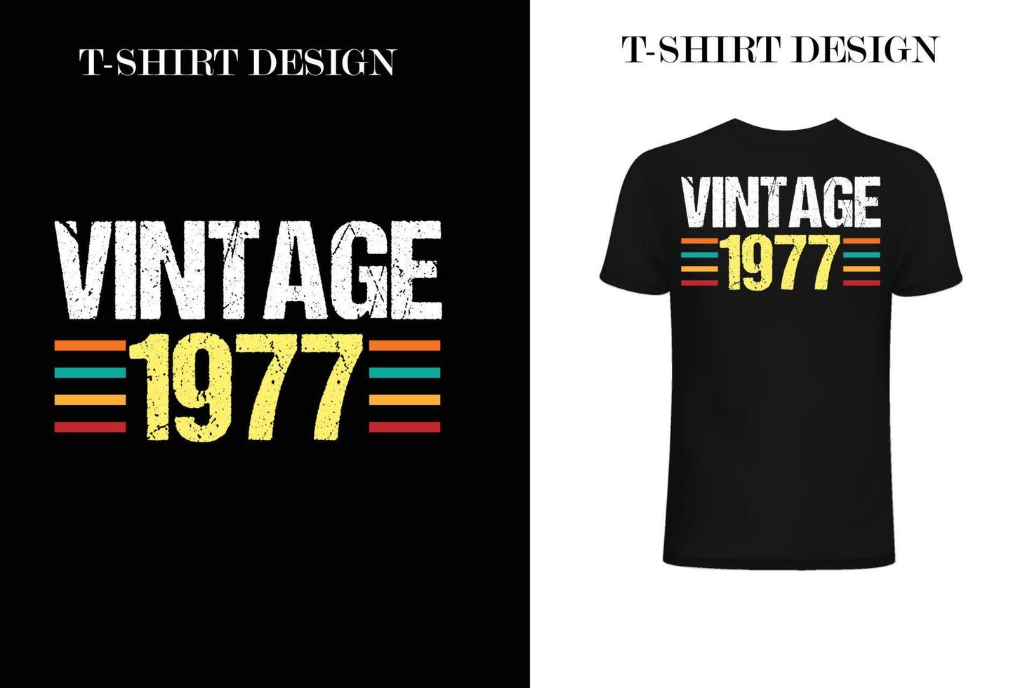 vintage 1977 t-shirt design.eps vector