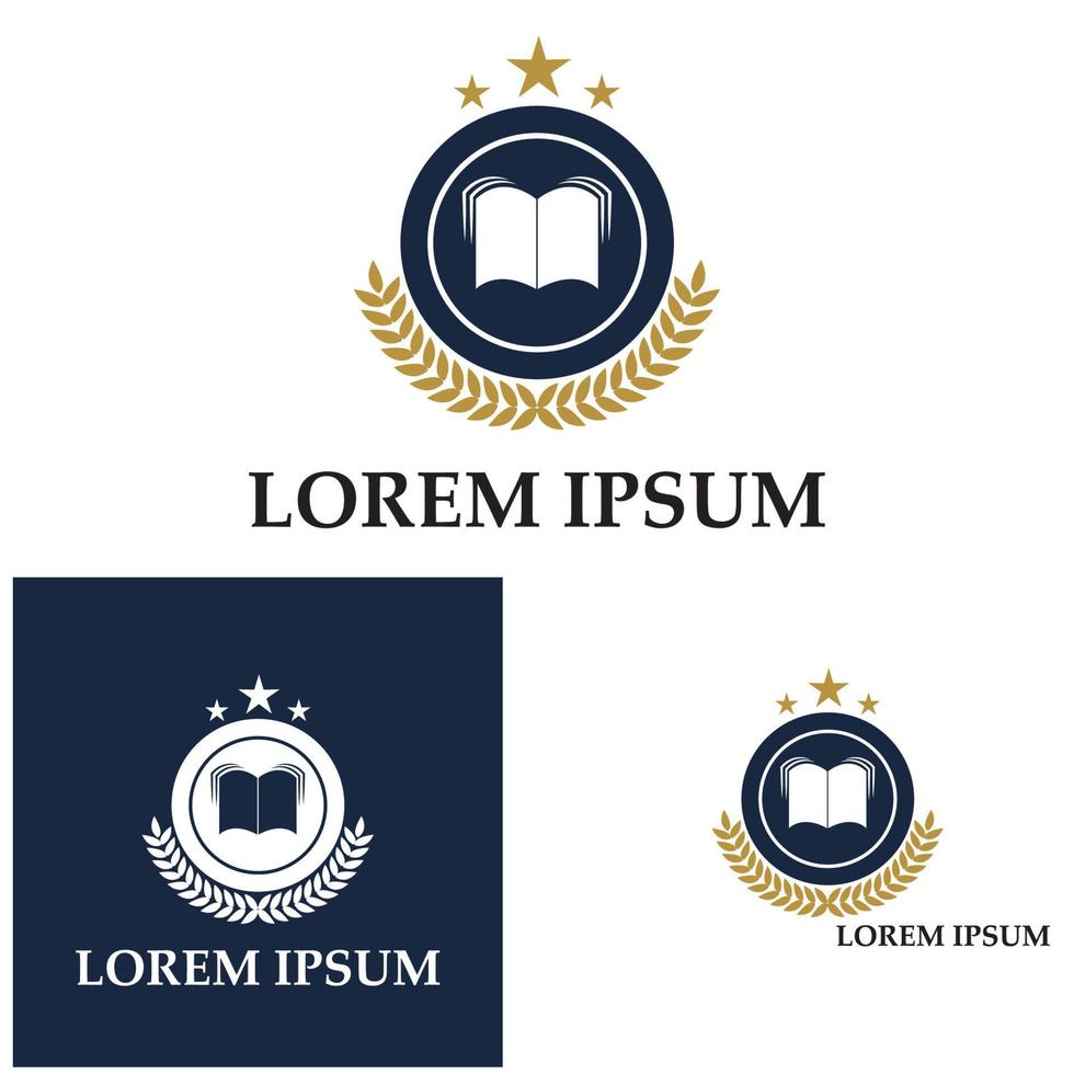 universiteitsacademie school en cursus logo ontwerpsjabloon vector