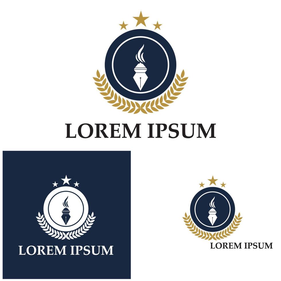 universiteitsacademie school en cursus logo ontwerpsjabloon vector