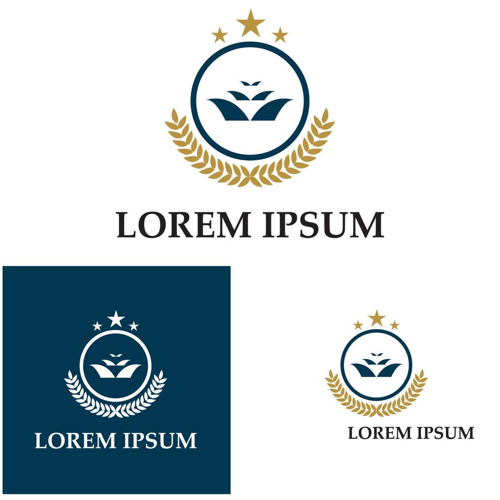 universiteitsacademie school en cursus logo ontwerpsjabloon vector