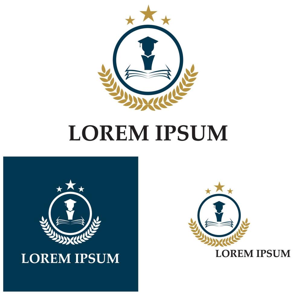 universiteitsacademie school en cursus logo ontwerpsjabloon vector