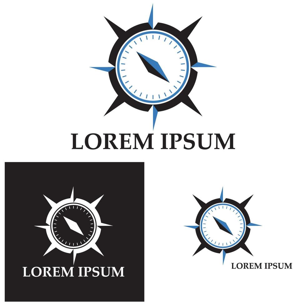 kompas logo sjabloon vector pictogram illustratie ontwerp
