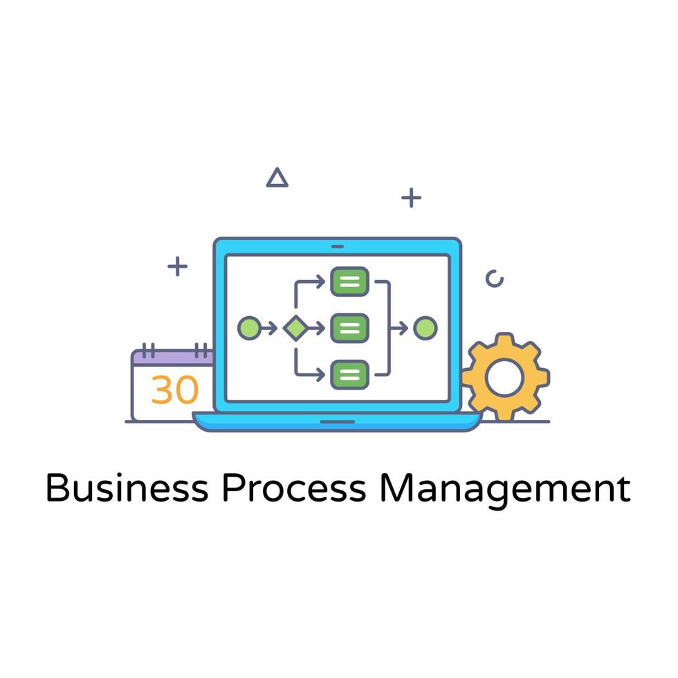modern plat ontwerp van pictogram voor workflowbeheer vector