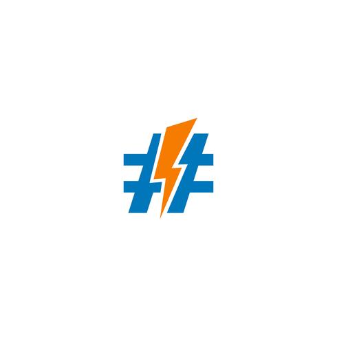 flash blikseminslag creatieve logo sjabloon vectorillustratie vector