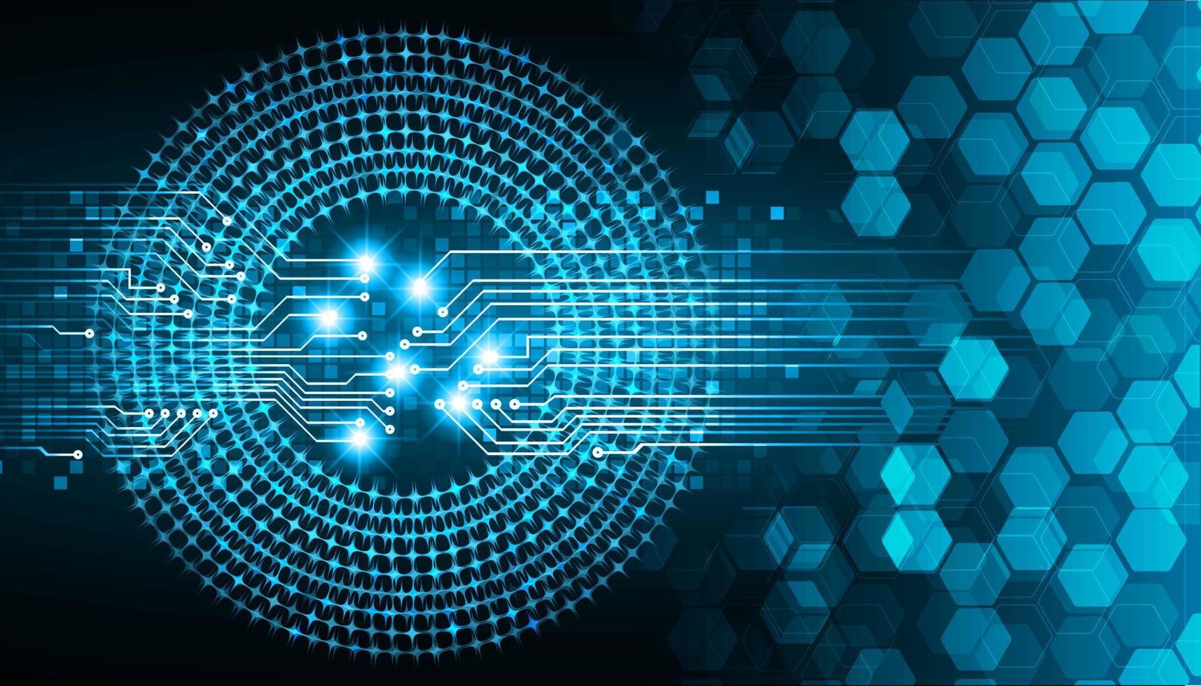 blauw oog cyber circuit toekomstige technologie concept achtergrond vector