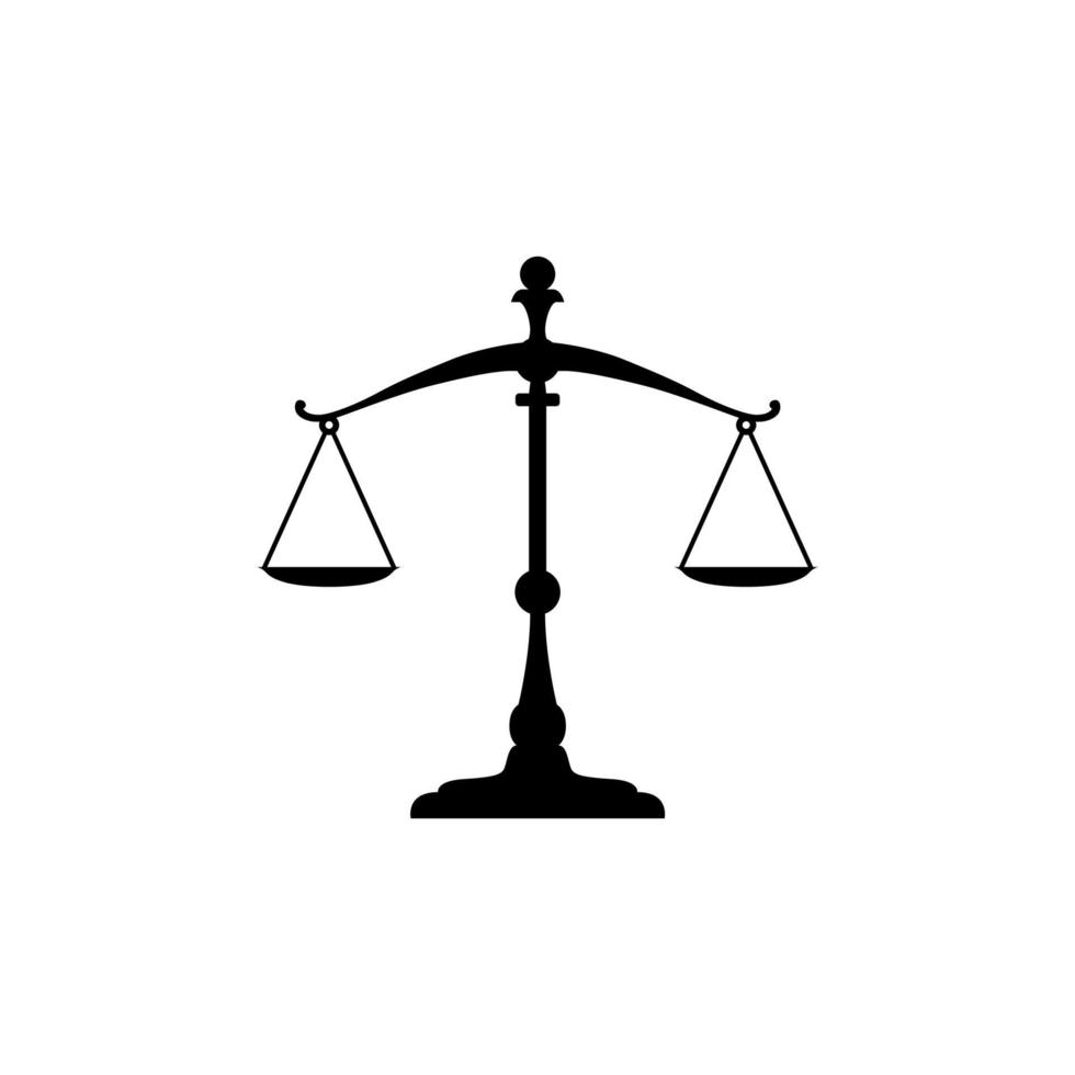 eenvoudig rechtvaardigheidsschalen juridische wet logo-ontwerp vector