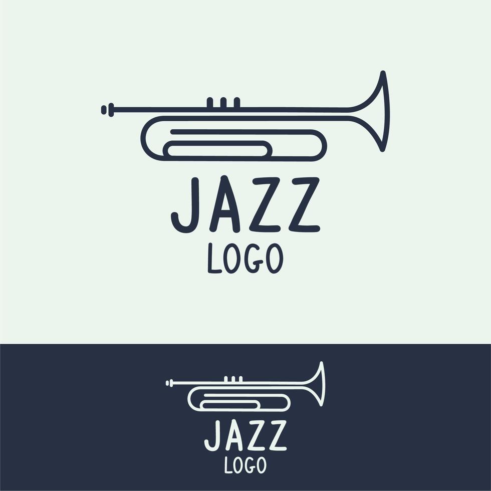 eenvoudig trompetlogo voor inspiratie voor jazzfestivalontwerp vector