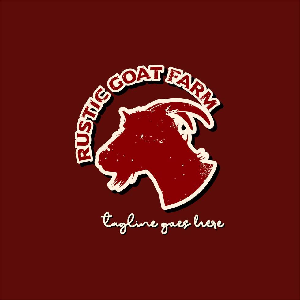 geitenschaap hoofd voor boerderij- of slagerij-logo-ontwerpinspiratie vector