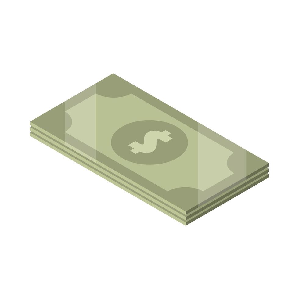 geld contant dollar pictogram vector