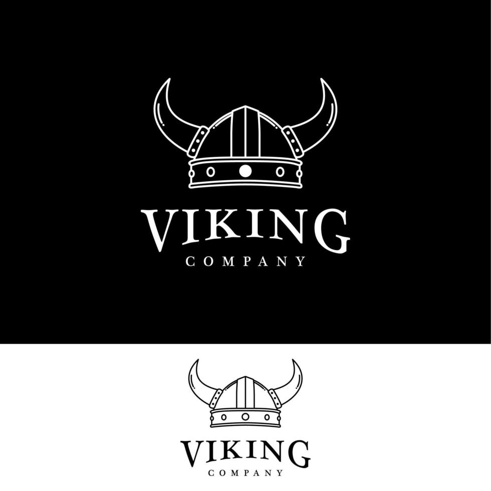 Viking pantser helm logo ontwerp vector