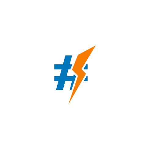 flash blikseminslag creatieve logo sjabloon vectorillustratie vector