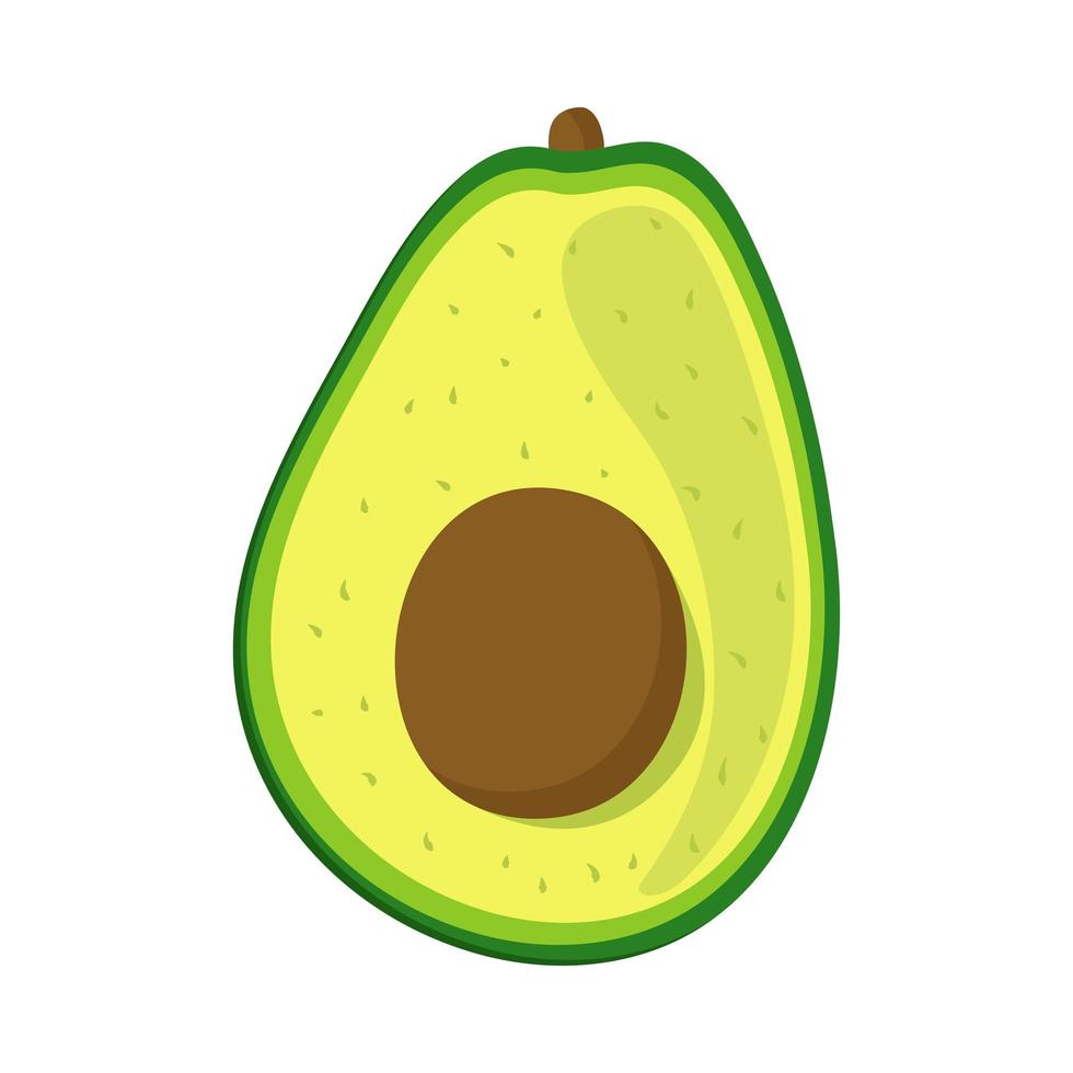 plak avocado eten vector