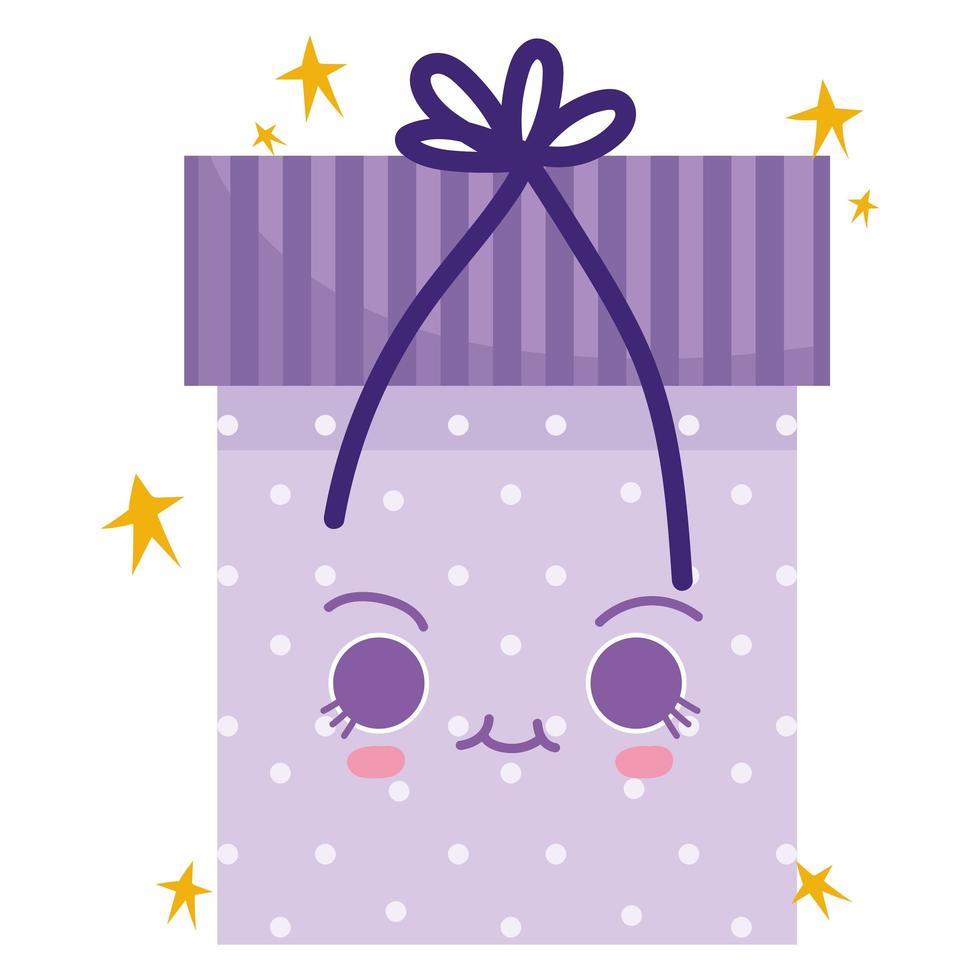 kawaii schattig cadeau vector