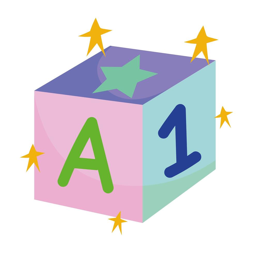 speelgoed blok alfabet vector