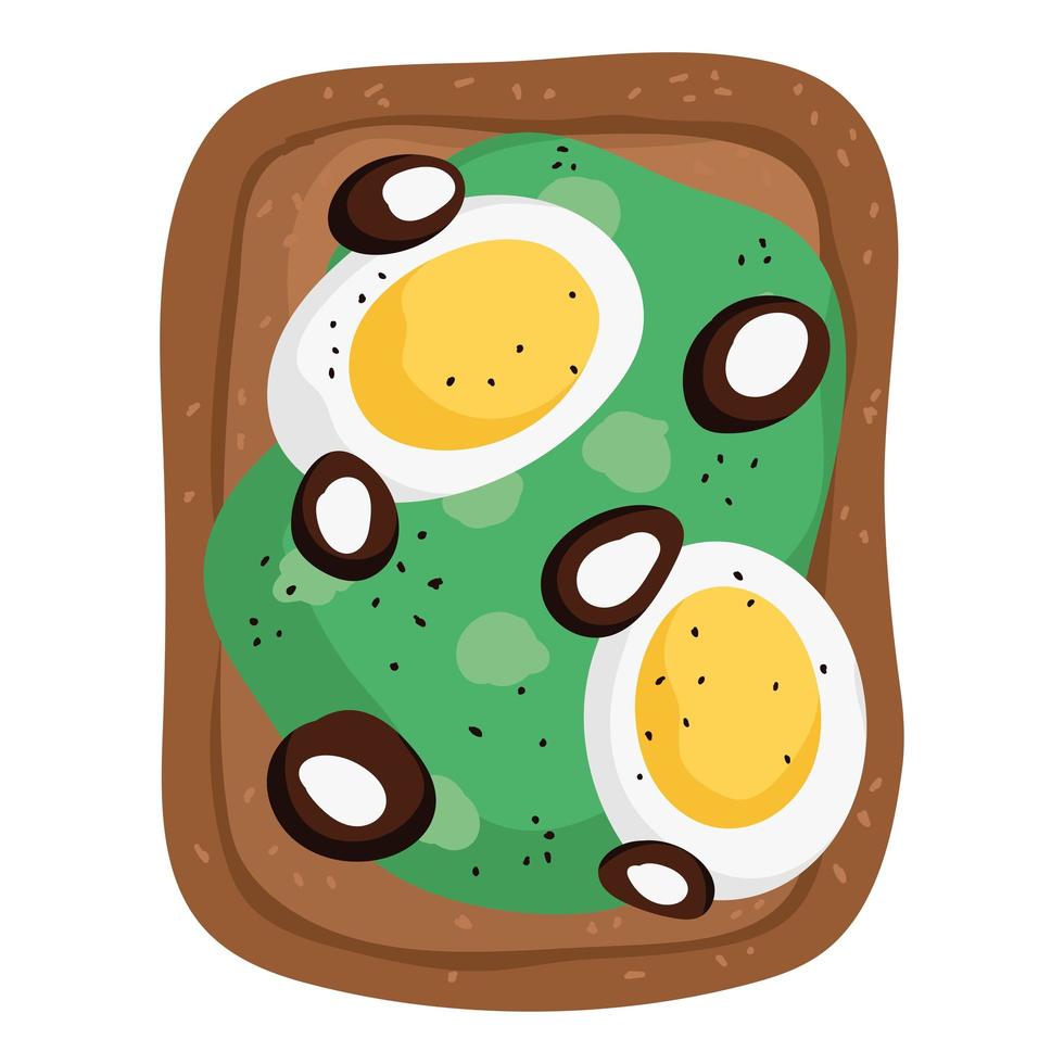 brood eieren en saus vector