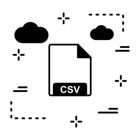 Vector CSV-pictogram