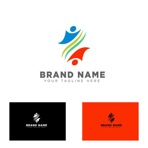 gemeenschapsgroep logo ontwerpsjabloon vectorillustratie vector