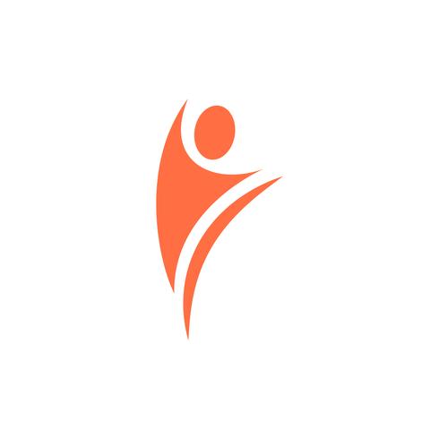 menselijke pictogram logo ontwerpsjabloon vectorillustratie vector