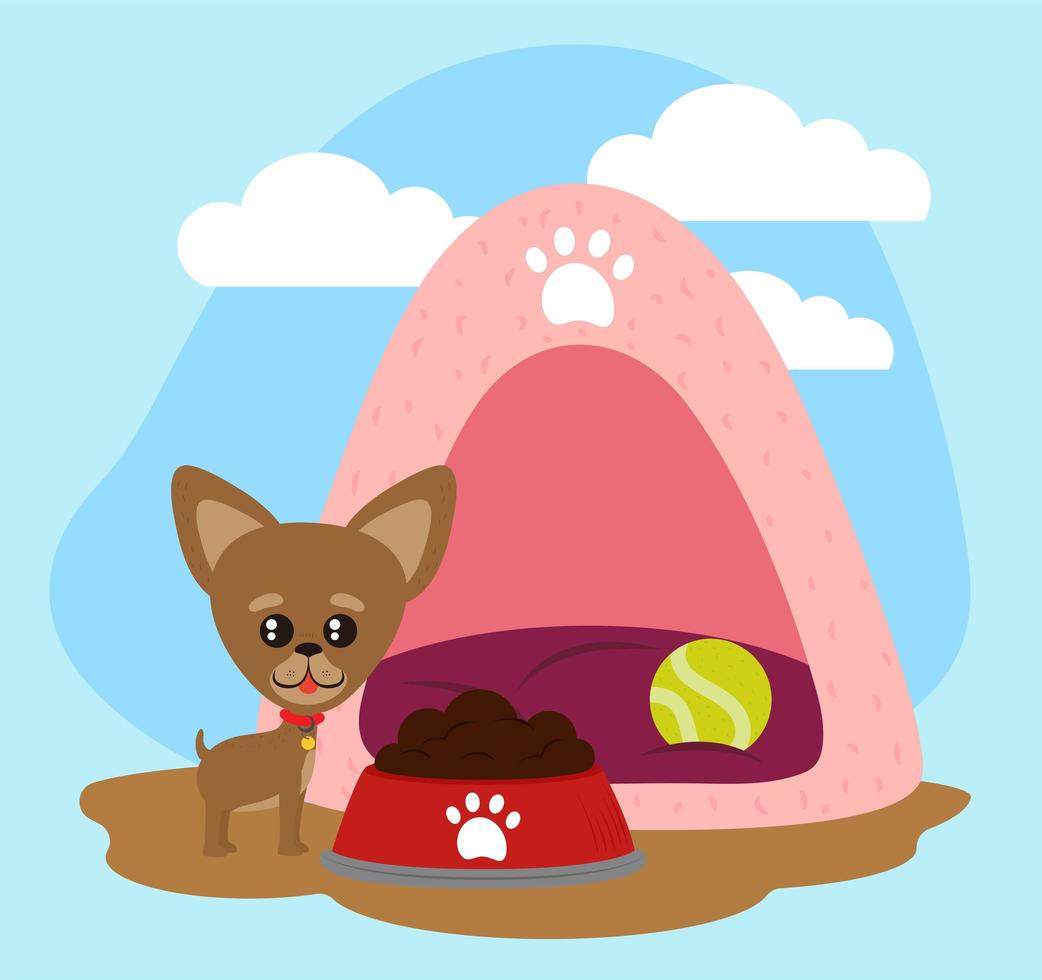 schattig puppy huisdier vector