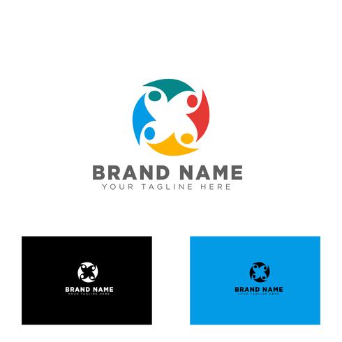 gemeenschapsgroep logo ontwerpsjabloon vectorillustratie vector