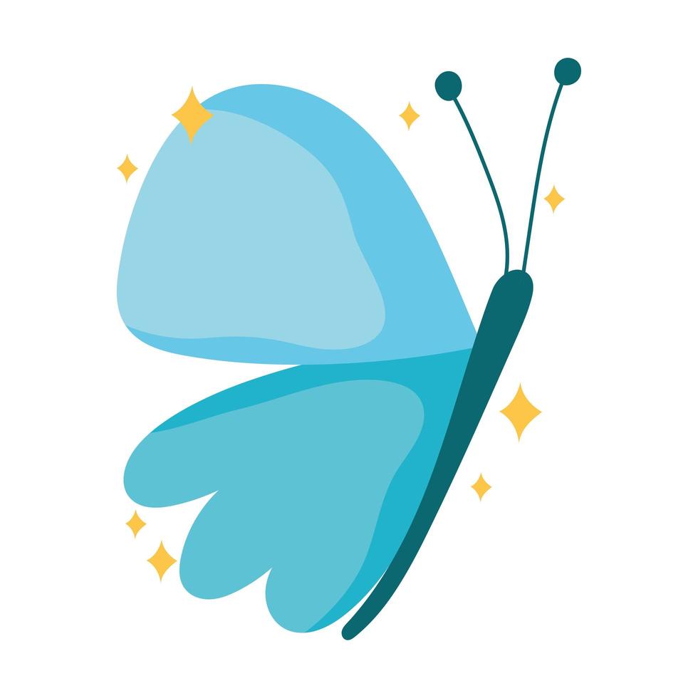 blauwe vlinder icoon vector