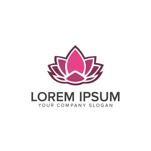 Lotus-bloemembleem, Beauty Fashion-het ontwerp van het embleemmalplaatje vector
