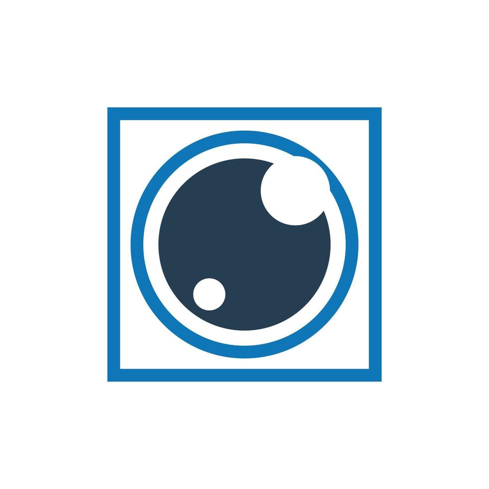 blauw oog logo ontwerp vector