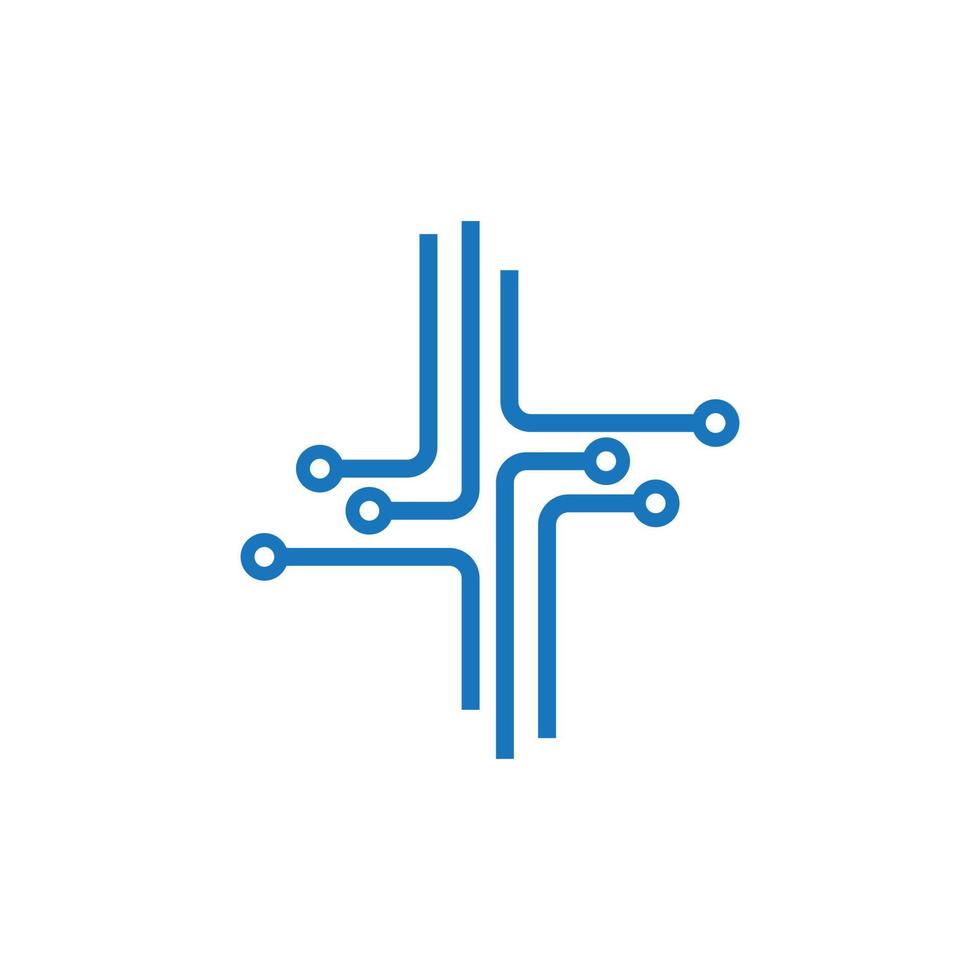 high-tech icoon. abstract vector cross-technologie logo.