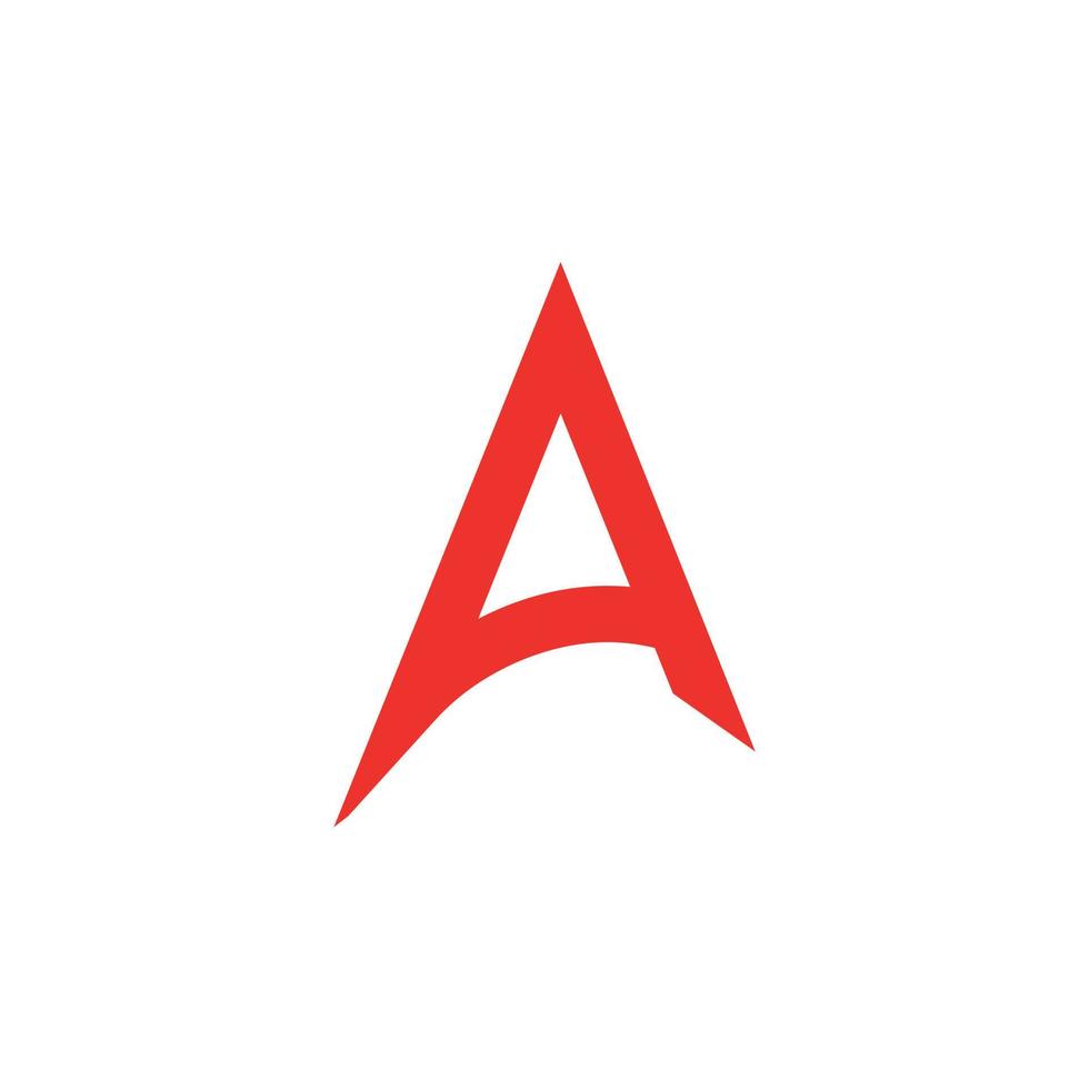 letter een rood logo vector
