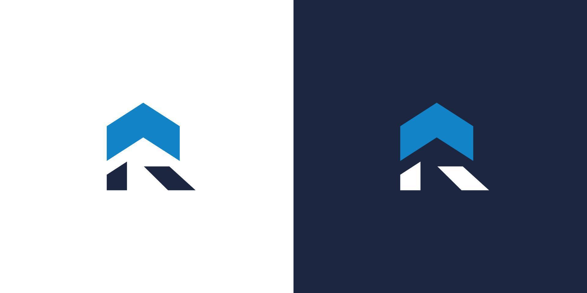 uniek en modern eerste letter r-logo-ontwerp vector