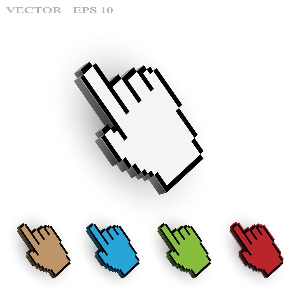 handcursor ingesteld vector