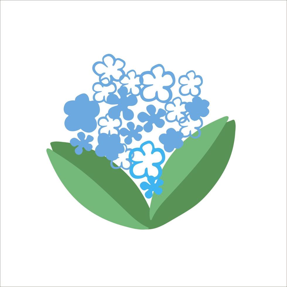 vector bloem illustratie blauwe kleur