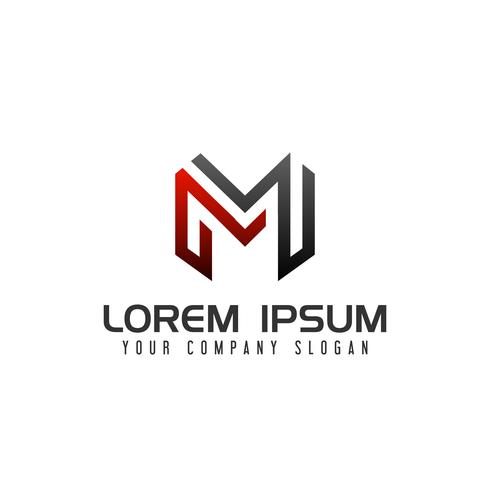 Moderne Letter M logo ontwerpsjabloon concept vector