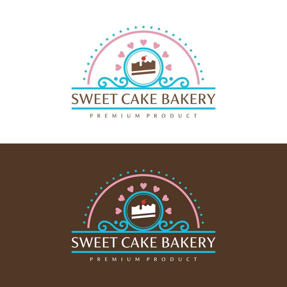ontwerpsjabloon voor cake-logo downloaden vector