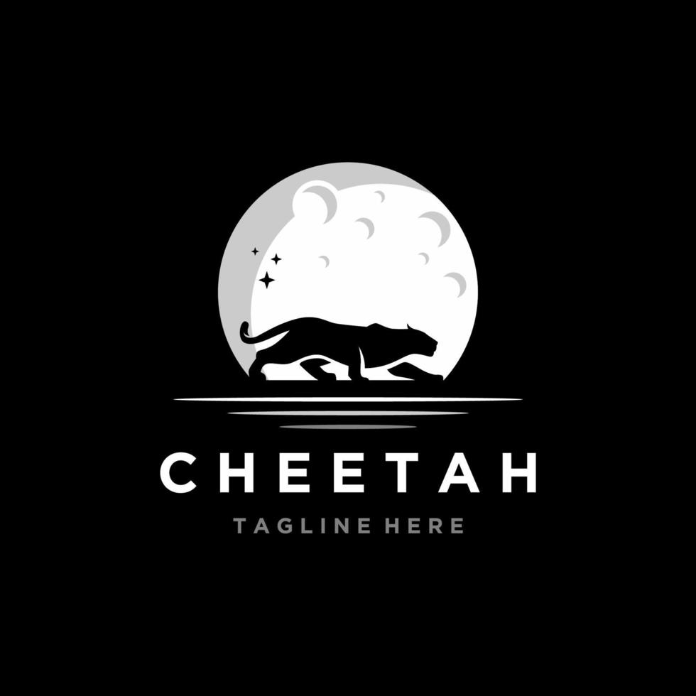 cheetah maan logo vectorillustratie vector