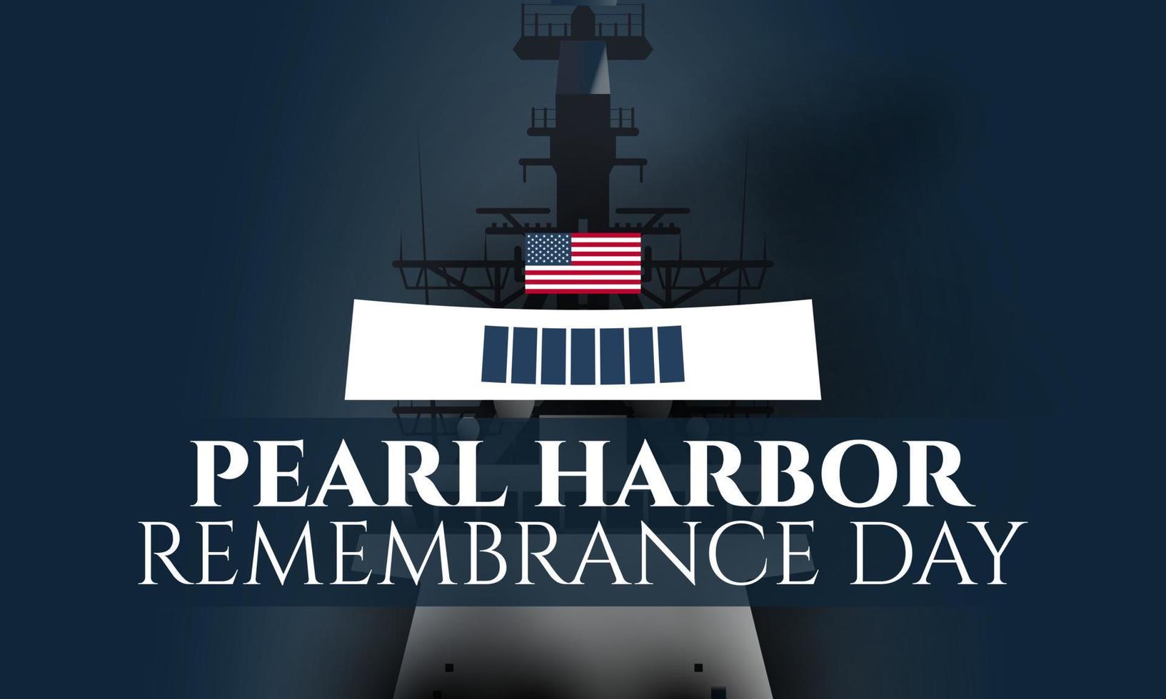 Pearl Harbor herdenkingsdag achtergrondontwerp. vector