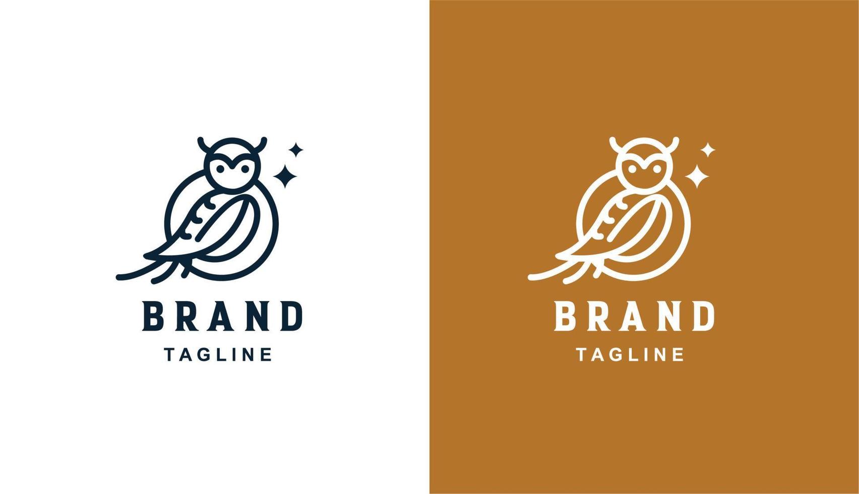 vectoruil in nacht minimalistisch eenvoudig logo perfect voor elk merk en bedrijf vector